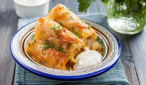 Stuffed cabbage rolls with buckwheat and meat baked in the oven
