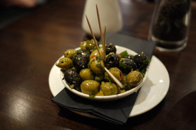 Olives in spicy marinade