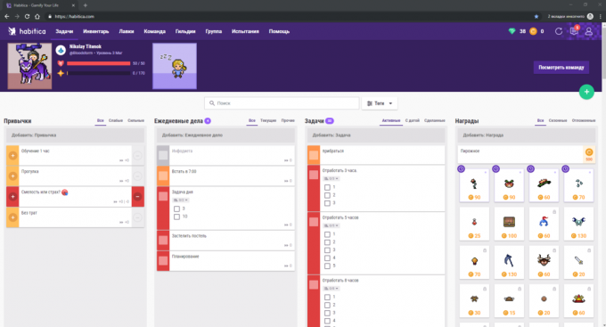 How to overcome fear of the work: the task manager Habitica