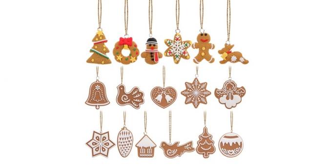 Ornaments in the form of ginger biscuits