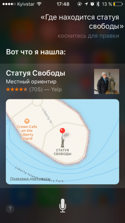 Siri command: navigation