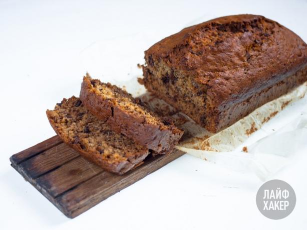 Sliced ​​banana bread