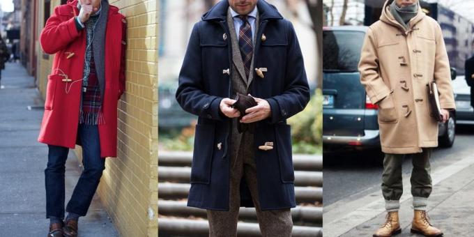 Men's fashion items: duffle coat