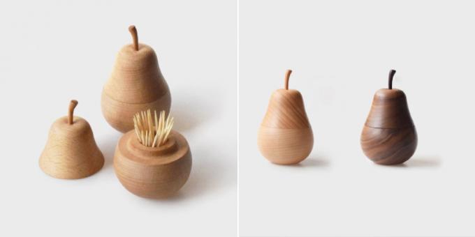 Wooden home accessories: toothpick case 