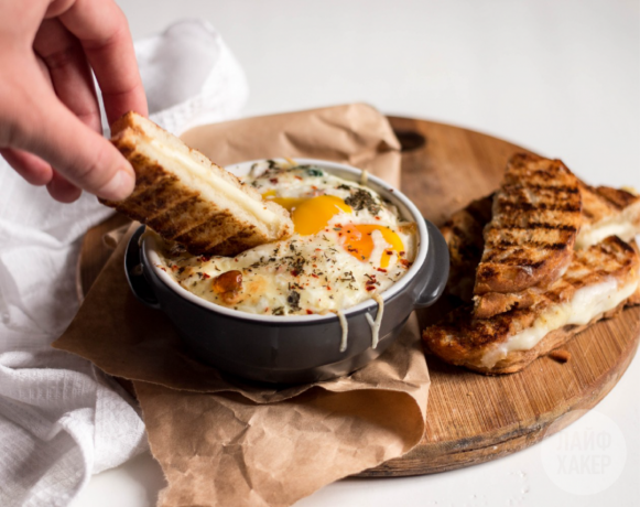 breakfast ideas: "Cream" eggs