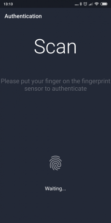 With DroidID you will have a device with a fingerprint scanner: Touch Sensor
