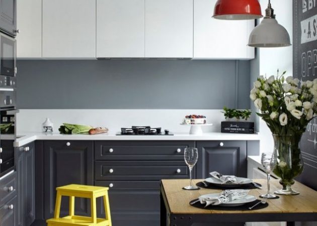 Design a small kitchen: L-shaped layout