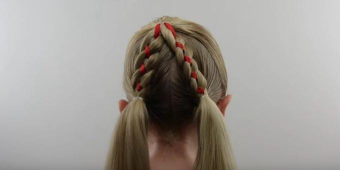 New hairstyles for girls: repeat on the other side