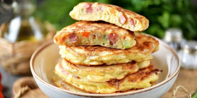 Fritters-pizza on kefir