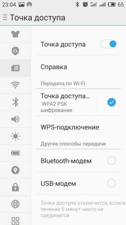 How to distribute the internet from your phone to Android: Find the sub-menu title like "tethering" or "Access Point"