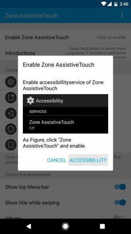 Zone AssistiveTouch: inclusion widget