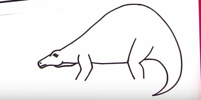 How to draw a Stegosaurus: add the back and tail