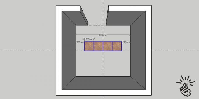 Laying tiles on the floor: a preliminary layout