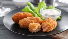 Crab stick and red fish croquettes