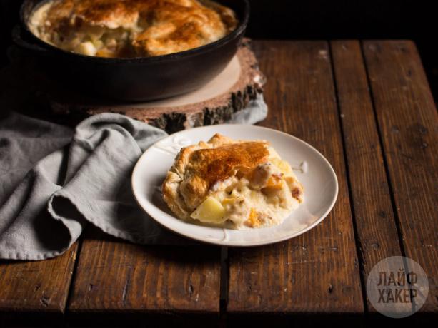 How to cook an inexpensive dinner: rustic pie with seasonal vegetables