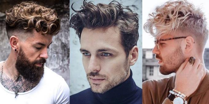 Trendy men's haircuts 2019: curly anderkat