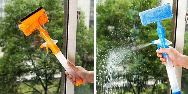 Brush for washing windows