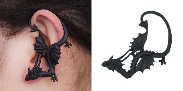 Cuff ear in the form of a dragon