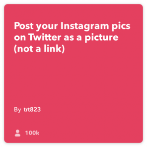 Cumulative 5-IFTTT recipes for Instagram users