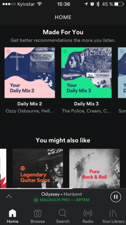 Spotify music catalog