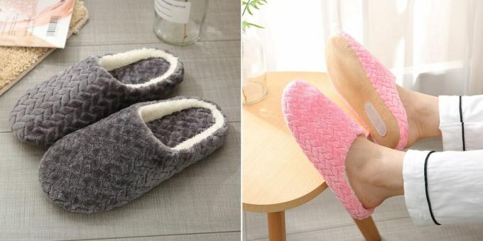 Plush slippers
