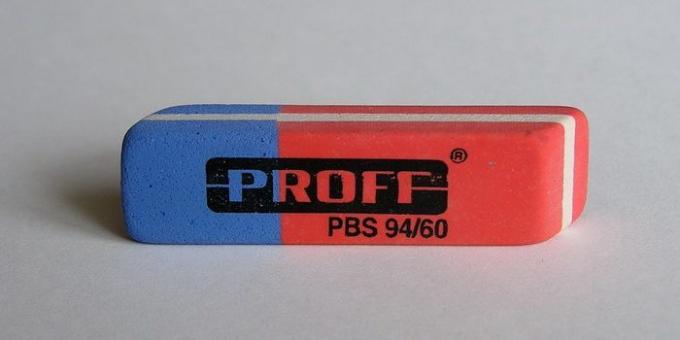 the blue part of the eraser