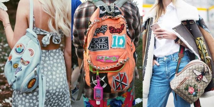 The most fashionable backpacks with embroidery and patches