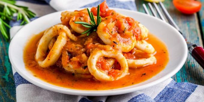 How to cook squid in tomato sauce