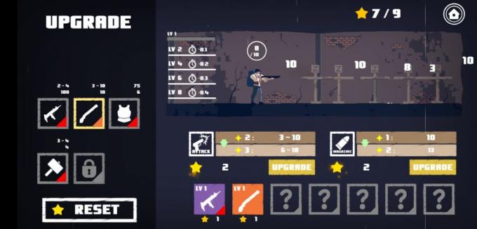 Dead Rain: Weapons can be improved for the collected coins along the way