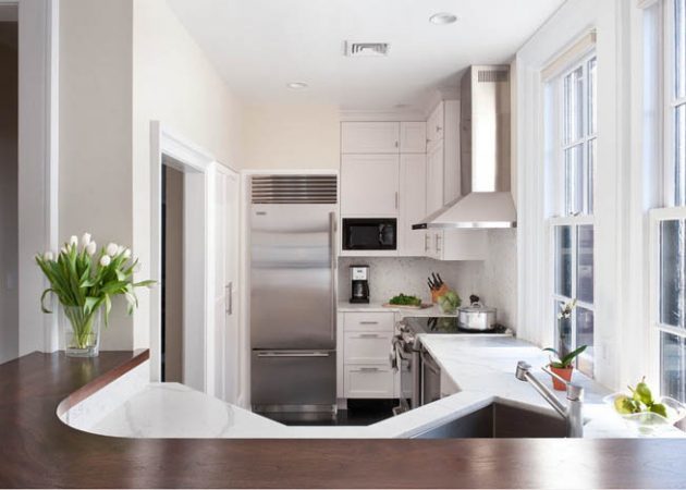 Design a small kitchen: U-shaped layout