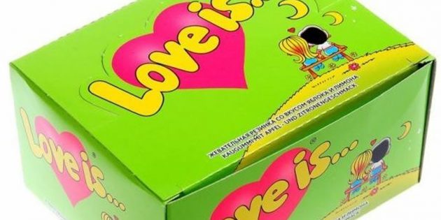 What to give your loved one on New Year's: Love is a block gum