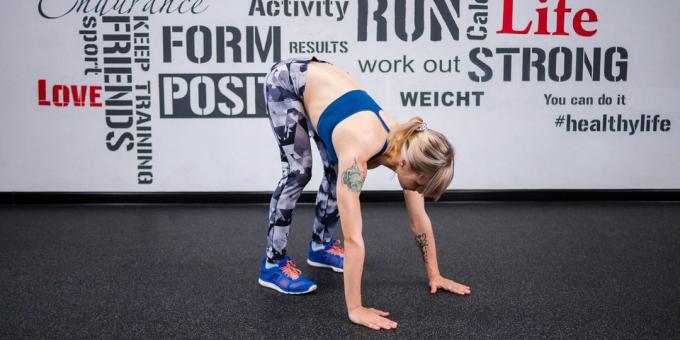 burpee options: jump to the hands
