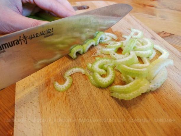 Sloppy Joe Burger Recipe: Finely Chop Celery Stalks