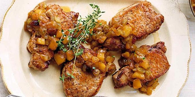 Pork: Pork with apple chutney