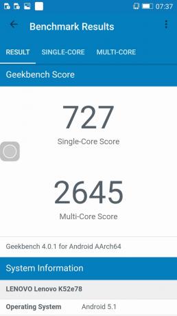 Lenovo K5 Note: performance test