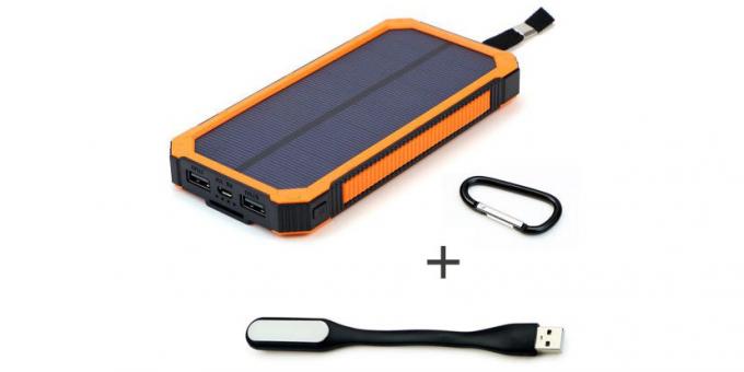 external battery with a solar battery