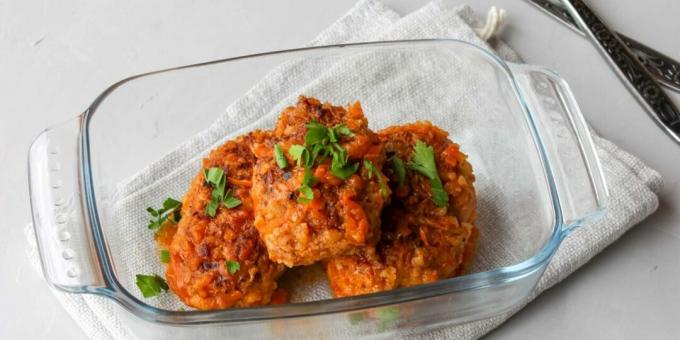 Lazy cabbage rolls in the oven