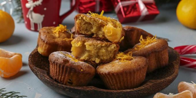 Mandarin muffins. Perfect winter baking