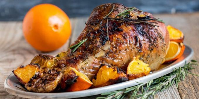 Roasted Turkey Shank with Orange