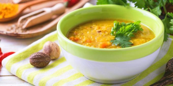 Diet Meals: Red Lentil and Vegetable Soup