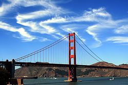 Cirrus Clouds over Golden Gate Bridge