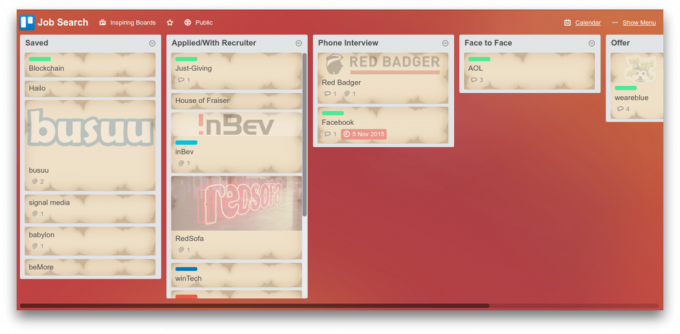 Job search in Trello