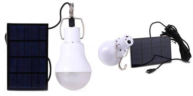Light bulb with a solar battery
