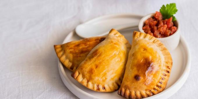 Empanadas - spicy patties with meat and vegetables