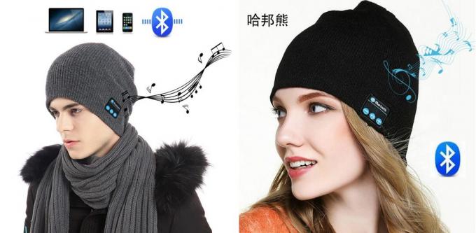 Products for the winter: hat with Bluetooth-headset