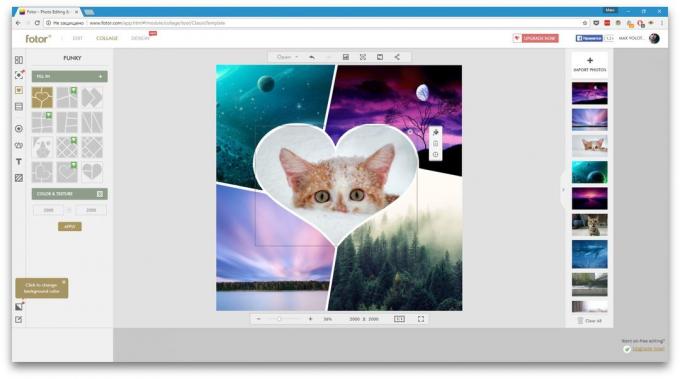 How to make a collage online: Fotor