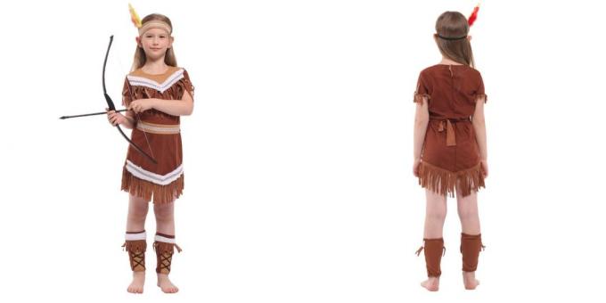 New Year costumes for children: an Indian princess