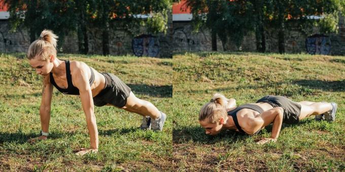 Training on the street: The classic push-ups