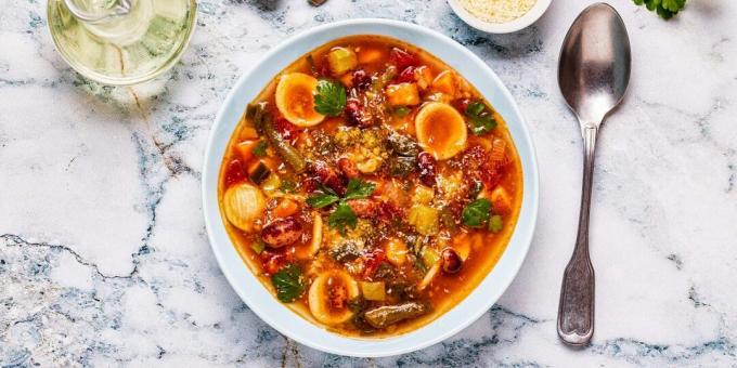 Minestrone with bacon