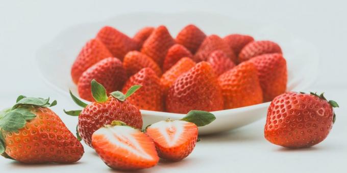useful fruits and berries: strawberries